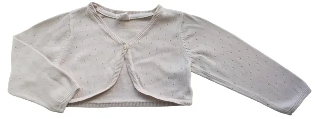 H&M rosa finstrikket bolero str. 86