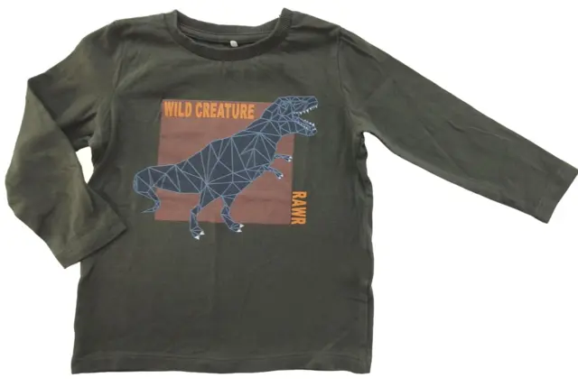 Name it armygrøn langærmet T-shirt str. 86