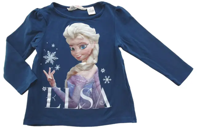 H&M mørkeblå tynd langærmet T-shirt str. 92