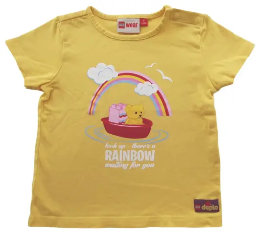 Lego wear gul kortærmet T-shirt str. 80