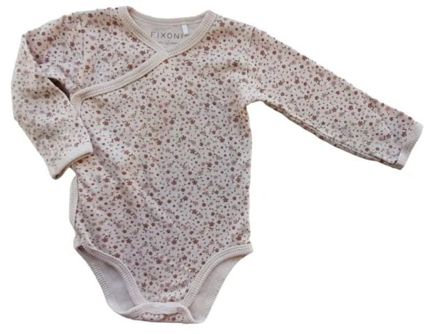 Fixoni rosa småblomstret langærmet body str. 68