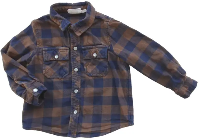 The New blå og brun ternet skjorte str. 80