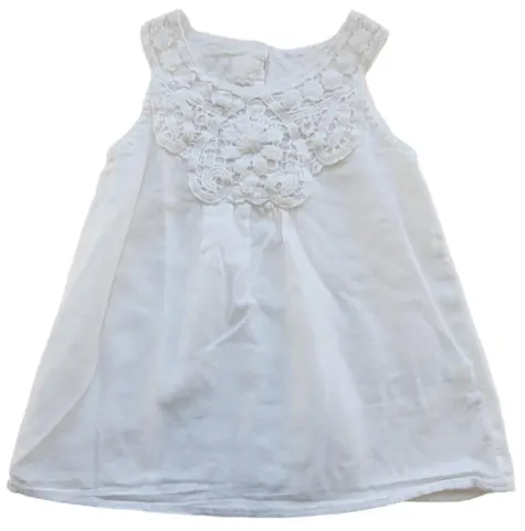 H&M hvid ærmeløs sommerkjole str. 92