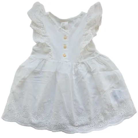 H&M hvid ærmeløs sommerkjole str. 74
