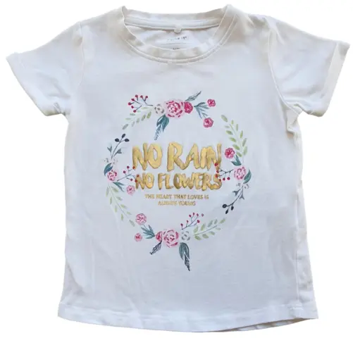 Name it hvid kortærmet T-shirt str. 80