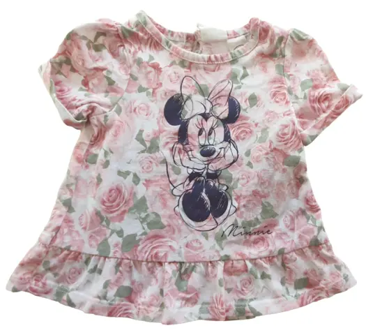 H&M rosa blomstret blusekjole str. 68