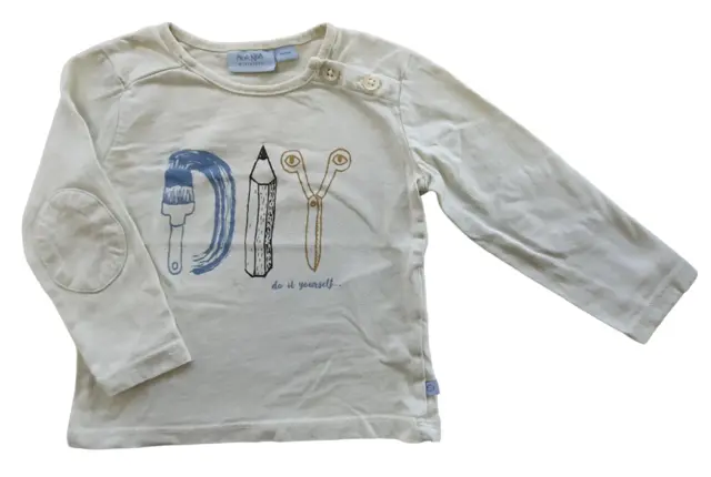 Noa Noa lys beige langærmet bluse str. 74