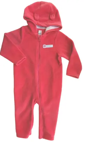 LC waikiki orangerød fleece køredragt str. 80-86