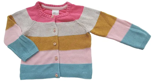 H&M stribet strikket cardigan str. 62