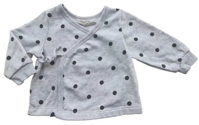 H&M lysegrå slå om sweatshirt str. 62