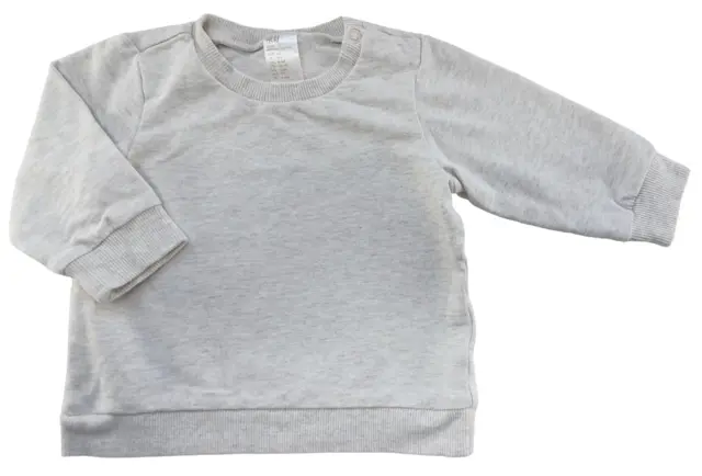 H&M lysegrå-beige sweatshirt str. 68