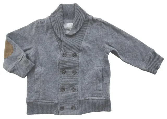 H&M grå langærmet sweat bluse str. 74