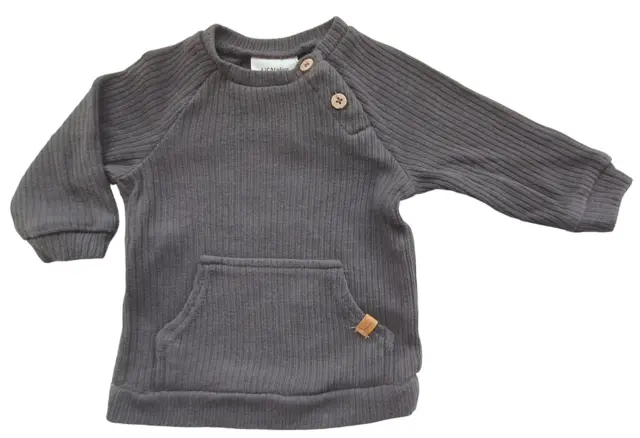 Lil' Atelier grå kraftig bluse str. 62