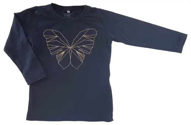 Name it mørkeblå langærmet T-shirt str. 86