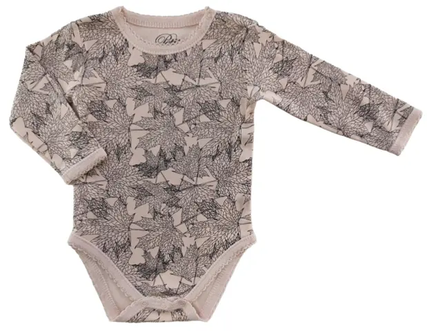 Petit pudderfarvet langærmet body str. 68