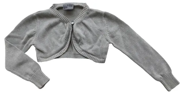 Mads og Mette lysegrå langærmet bolero str. 98-104