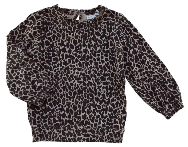 Name it beige mønstret sweatshirt str. 104
