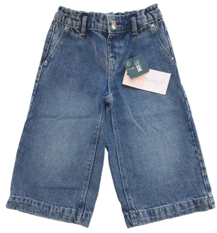 Nye KidsOnly wide cropped blå denimbukser str. 98
