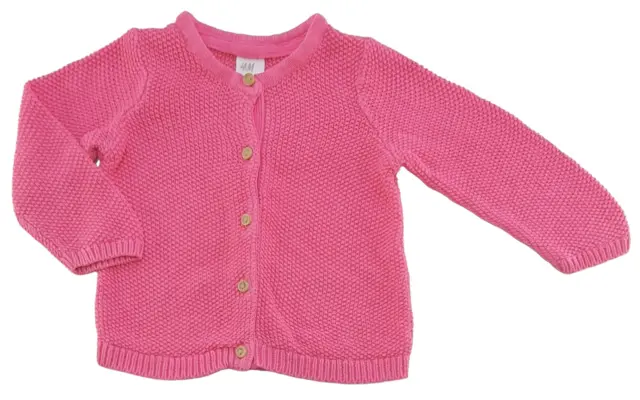 H&M pink strikket cardigan str. 74