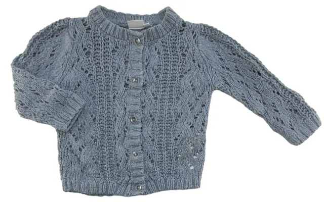 Name it grå langærmet strikket cardigan str. 86