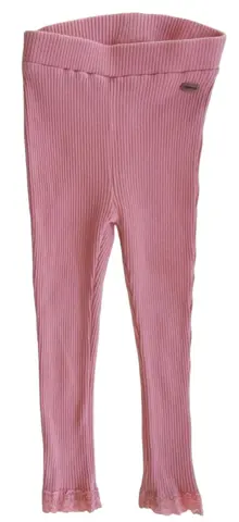 Minymo rosa rib leggings str. 86