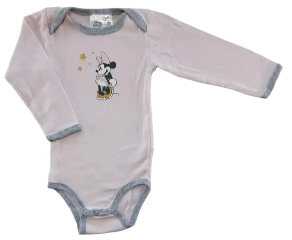 Disney rosa langærmet body str. 74-80