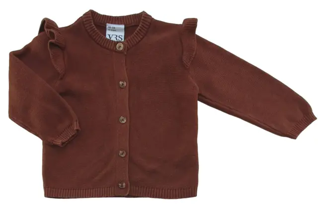 VRS chokoladebrun strikket cardigan str. 68