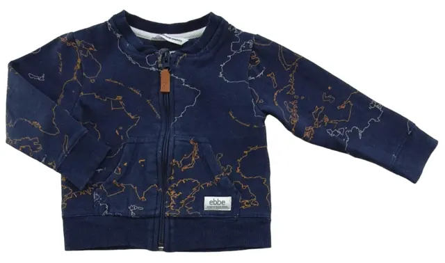 Ebbe mørkeblå sweat cardigan str. 80