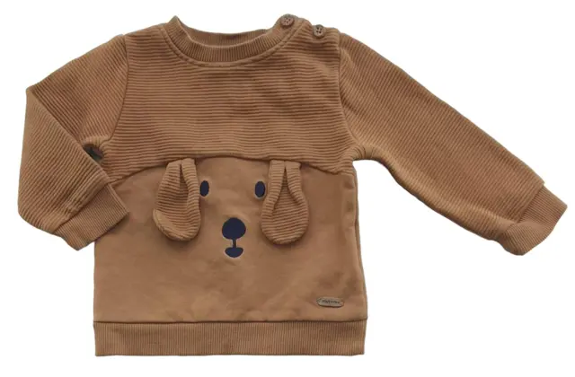 Minymo lysebrun langærmet sweatshirt str. 56