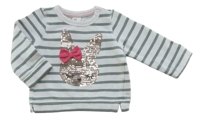 H&M lysegrå langærmet sweatshirt str. 74