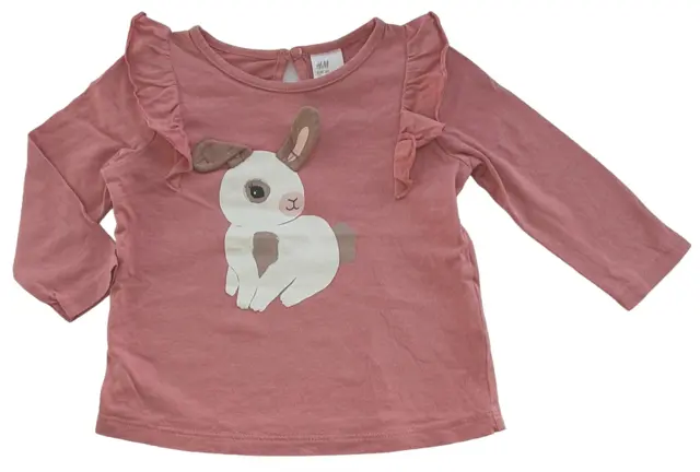 H&M rosa langærmet T-shirt str. 68