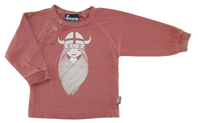 Danefæ pudderfarvet langærmet T-shirt str. 6 mdr