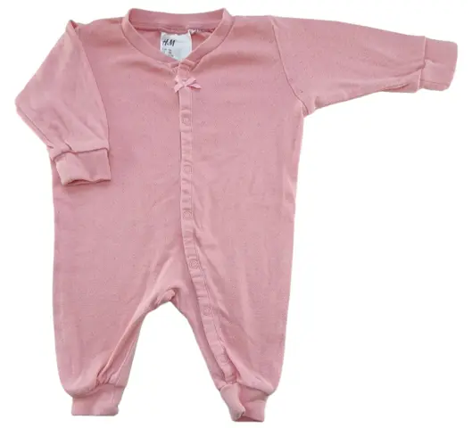 H&M rosa langærmet natdragt str. 56