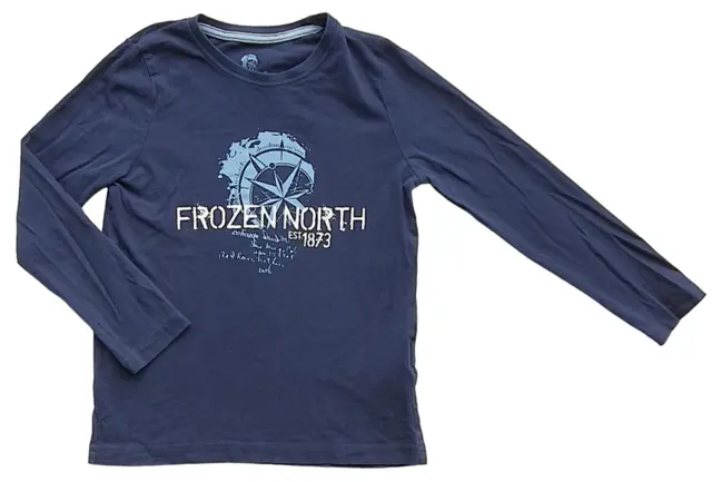 Lupilu mørkeblå langærmet T-shirt str. 110-116