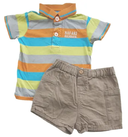 H&M brune shorts og en Topolino T-shirt str. 92