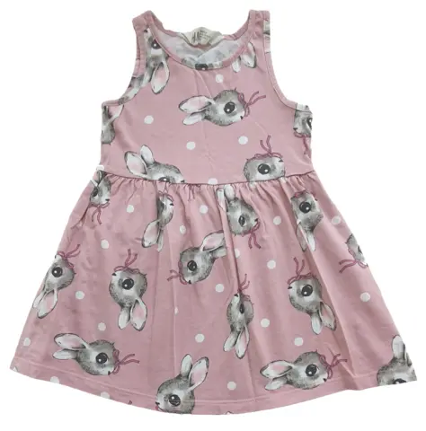 H&M rosa ærmeløs sommerkjole str. 92