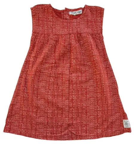 Small Rags orangerød mønstret kjole str. 92