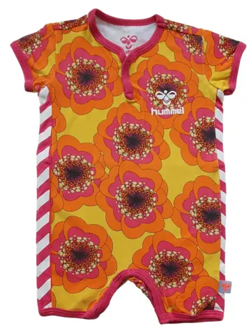 Hummel gul, orange og pink heldragt str. 62