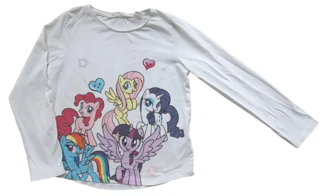 H&M hvid langærmet T-shirt str. 110-116