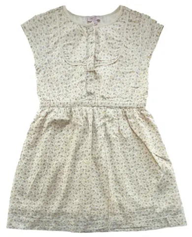 Noa Noa beige-svag gul blomstret kjole str. 110