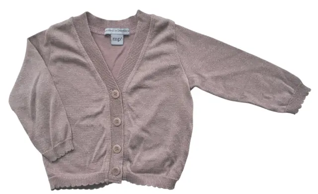 MP rosa finstrikket cardigan str.70