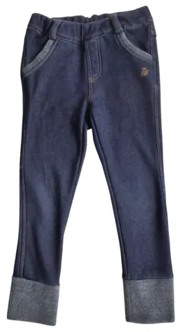 Bambino blå forede leggings str. 120