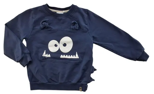 Minymo mørkeblå langærmet sweatshirt str. 98