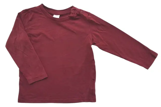 H&M mørkerød langærmet bluse str. 92