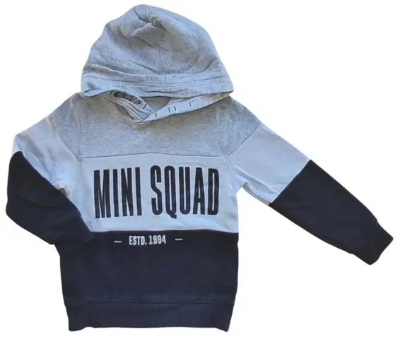 H&M trefarvet langærmet sweatshirt str. 110-116