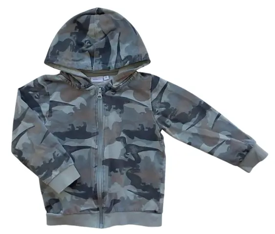 Name it grågrøn kamuflage sweatshirt str. 98