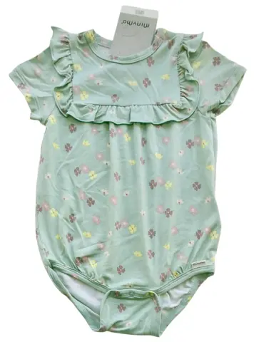 Ny Minymo lysegrøn blomstret body