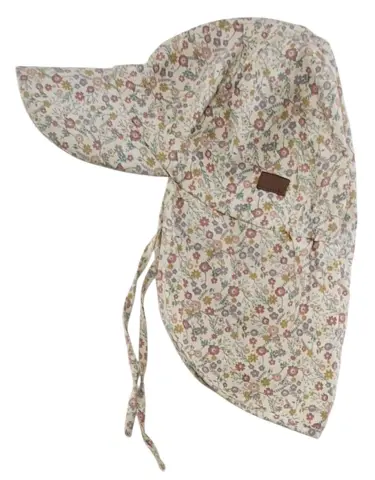 Melton lysegul småblomstret sommerhat str. 55 cm