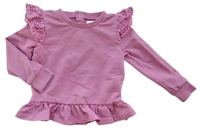 Creamie pink langærmet kjole str. 92