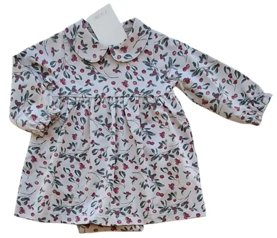 Ny Fixoni beige langærmet kjole-body str. 62